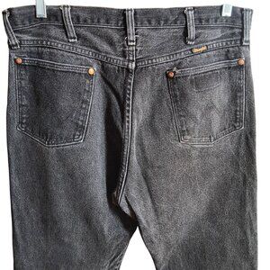 35x30 Fit Vintage 1990's Men's Wrangler Black Denim Cowboy Rocker Jeans USA